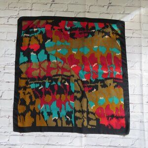 Vintage Multi-Colour Large Abstract Pattern Scarf